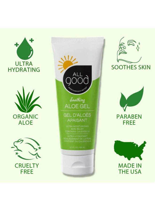 All Good Makes Everything Better مجموعة واقي الشمس المعدني من أول غود سبورت وجل الألوة فيرا UVA/UVB طيف واسع SPF 30+ مقاوم للماء تشمل (2) واقي شمس رياضي SPF 30 و(1) جل ألوة فيرا - Image 4