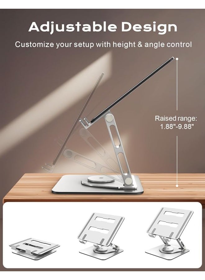 Adjustable Folding Laptop Stand - Dual Bar Design with 360° Flexible Rotation – Ergonomic & Portable Holder for 10”–16” Laptops - Image 2