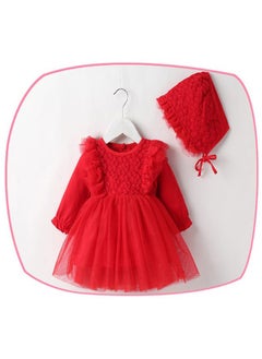 Baby Girl Princess Dress, Lace Long Sleeve Tulle Dress, Party Dress with Hat - pzsku/Z9DAE9488C57C99FF2CF7Z/45/_/1698905330/342a7d95-49c9-4338-8ad3-cd0188574754