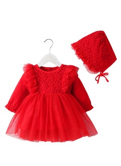 Baby Girl Princess Dress, Lace Long Sleeve Tulle Dress, Party Dress with Hat - pzsku/Z9DAE9488C57C99FF2CF7Z/45/_/1698905351/1bb2b4c0-4de2-4d3b-a434-37ac0c18ef3d