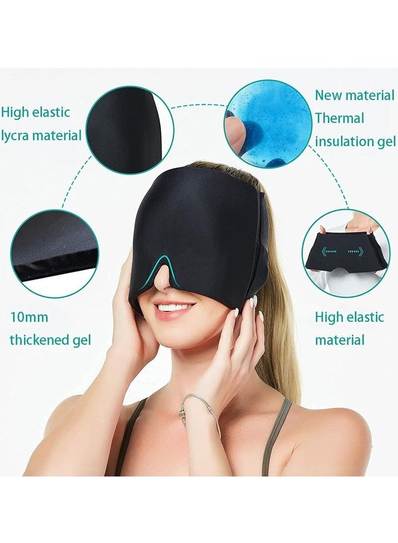اترجسز قابلة لإعادة الاستخدام التبريد الجيل قناع العين، البارد العلاج الساخن قبعة الوجه، تهدئة الصداع رأس غطاء للحد من تورم الوجه، الصداع، سبا الوجه، تخفيف الإجهاد - Image 3