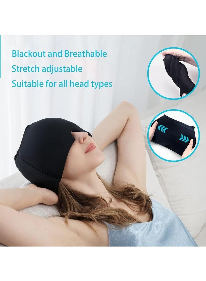 اترجسز قابلة لإعادة الاستخدام التبريد الجيل قناع العين، البارد العلاج الساخن قبعة الوجه، تهدئة الصداع رأس غطاء للحد من تورم الوجه، الصداع، سبا الوجه، تخفيف الإجهاد - Image 4