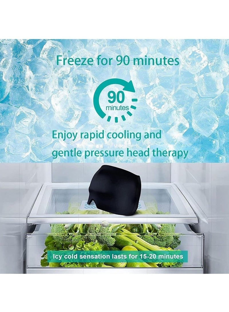 اترجسز قابلة لإعادة الاستخدام التبريد الجيل قناع العين، البارد العلاج الساخن قبعة الوجه، تهدئة الصداع رأس غطاء للحد من تورم الوجه، الصداع، سبا الوجه، تخفيف الإجهاد - Image 5