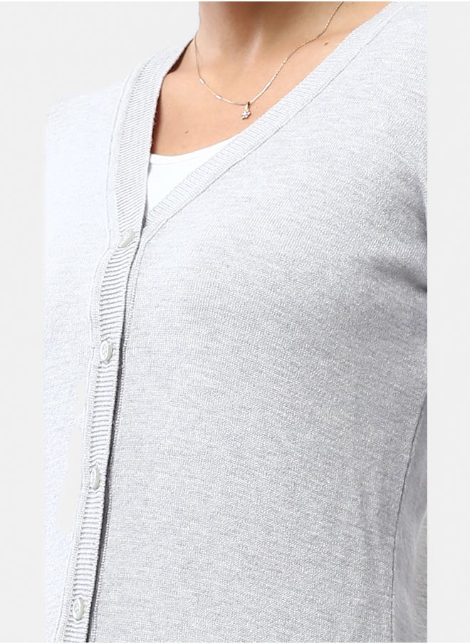 RAVIN Buttoned Solid Long Cardigan  - Image 4
