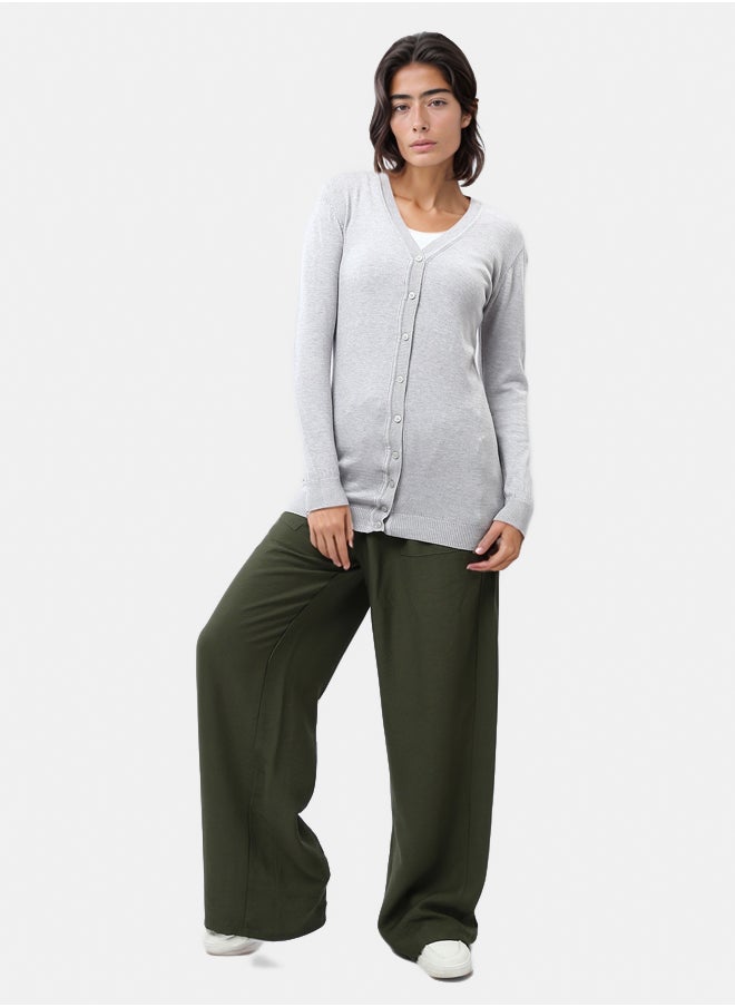 RAVIN Buttoned Solid Long Cardigan  - Image 5