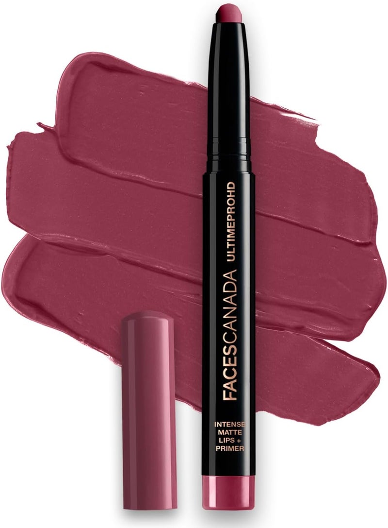 FACES CANADA Ultime Pro HD Intense Matte Lips Primer Wine Shot 26 14g 9HR Long Stay Primer Infused For Flawless HD Matte Finish Intense Color Lightweight Silky Smooth Cream Application