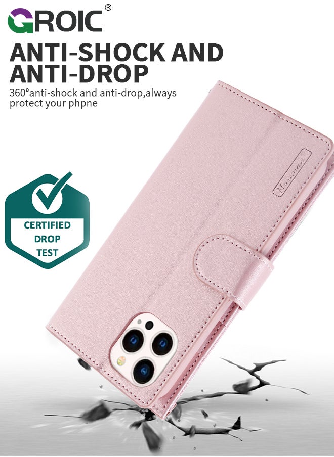 GROIC - iPhone 15 Pro Max Case,Wallet Case Compatible with iPhone 15 Pro Max, Zipper Case with RFID Blocking Card Holder Slots, Flip PU Leather Phone Shell Shockproof Cover for iPhone 15 Pro Max 6.7 Inch - Image 1