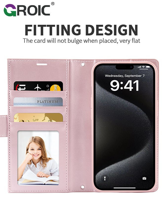 GROIC - iPhone 15 Pro Max Case,Wallet Case Compatible with iPhone 15 Pro Max, Zipper Case with RFID Blocking Card Holder Slots, Flip PU Leather Phone Shell Shockproof Cover for iPhone 15 Pro Max 6.7 Inch - Image 1