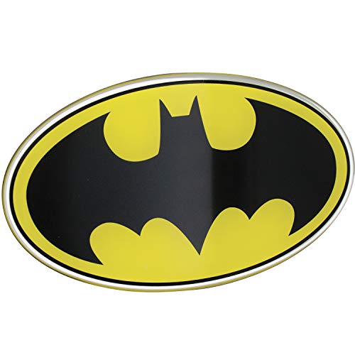Fan Emblems DC Comics Heroes and Villains Domed Chrome Decal Classic Logos Classic Batman Logo BlackYellow - Image 1