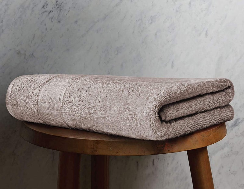 TIQH 100 Turkish Cotton Quick Dry Soft Touch and Absorbent Bath Towel Set of 1 30x60 Inches Beige - Image 1