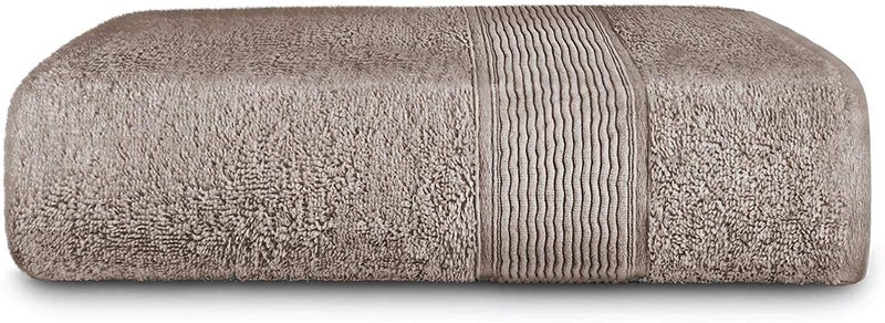 TIQH 100 Turkish Cotton Quick Dry Soft Touch and Absorbent Bath Towel Set of 1 30x60 Inches Beige - Image 2