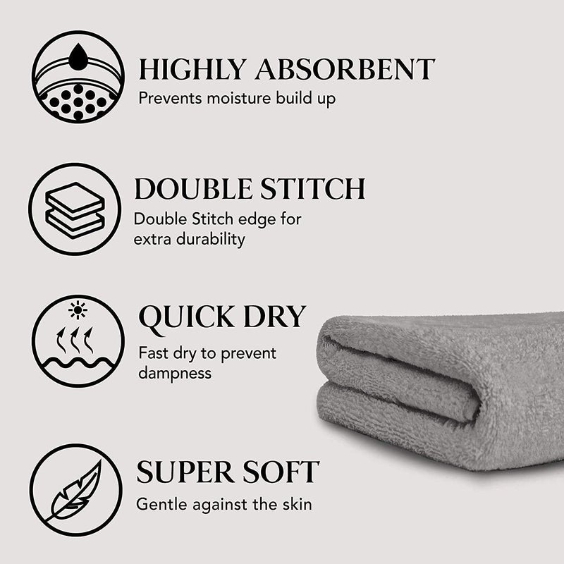 TIQH 100 Turkish Cotton Quick Dry Soft Touch and Absorbent Bath Towel Set of 1 30x60 Inches Beige - Image 4