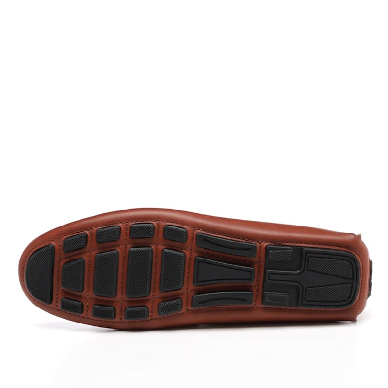DECARSDZ Men's Lightweight Casual Penny Loafers Soft for Driving Slip on Shoes for Men Brown - Image 4