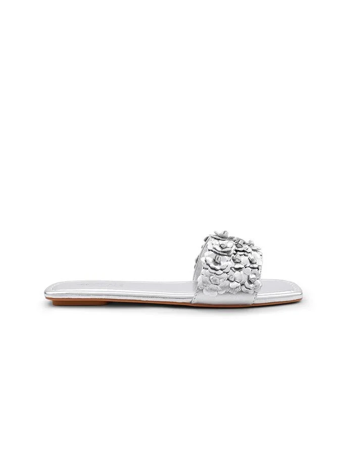كابلي Cuple Floral Embellished Flat Slides