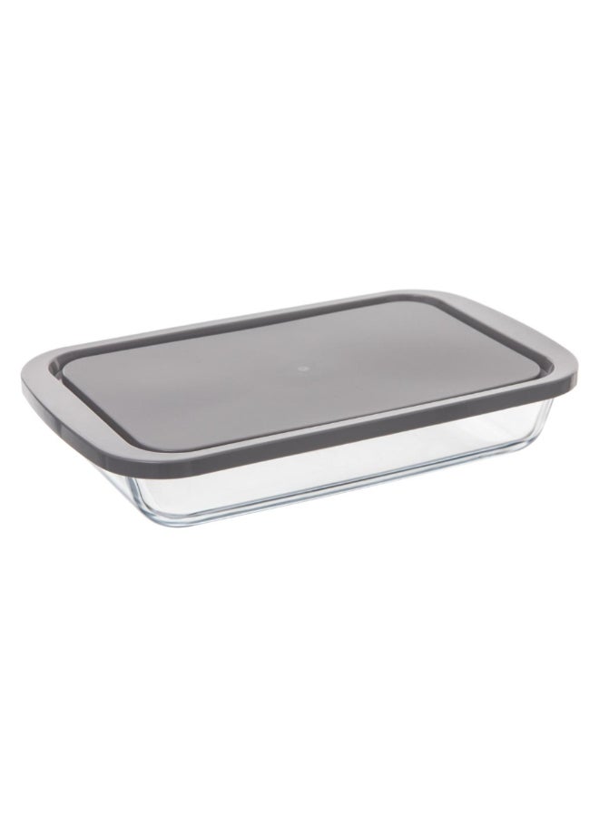 Five Simply Smart KeepEat Rectangular Baking Dish with Lid Clear and Grey 29 x 18 cm 151115 - Image 1