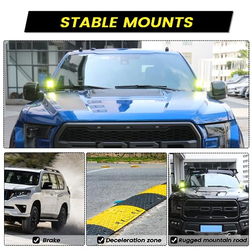 KANGIKX F150 Hood Light Mount Brackets Pillar Pods Mounts Hood Hinges LED Work/Cube Light Mount Brackets Compatible with F150 Raptor 2017-2023 and F-150 2015-2023 - Image 3