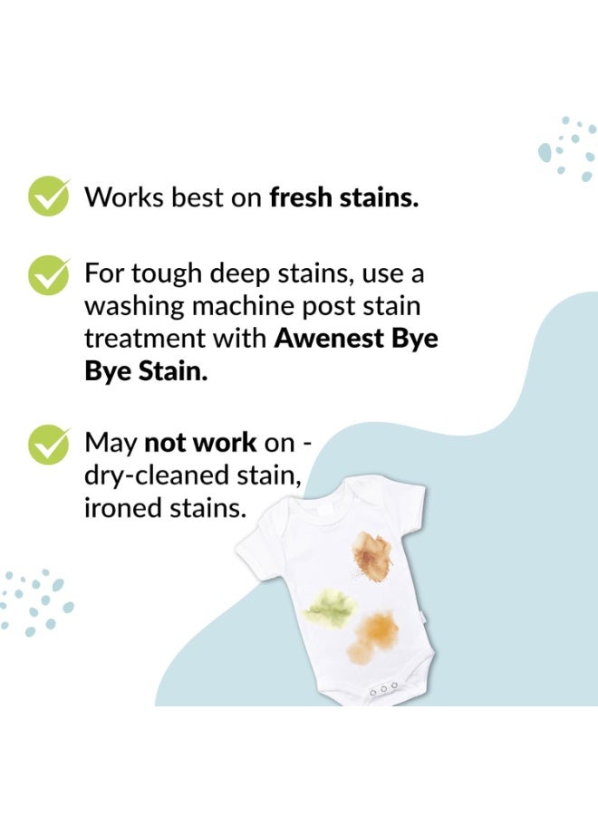 awenest Instant Fabric Stain Remover Spray | Bye Bye Food Stain | Removes 50+ Stains | Toxin-Free | Eco-friendly & Plant-Based | 90ml (Pack of 3) – Perfect for Clothes, Sofas, Car Seats & More - Image 2