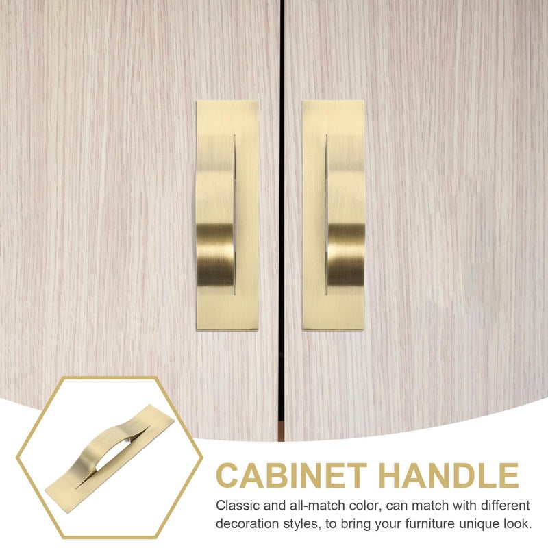 Brushed Gold Cabinet Pull Handle 64mm Hole Spacing Elegant Drawer Handle Kitchen Hardware - Image 4
