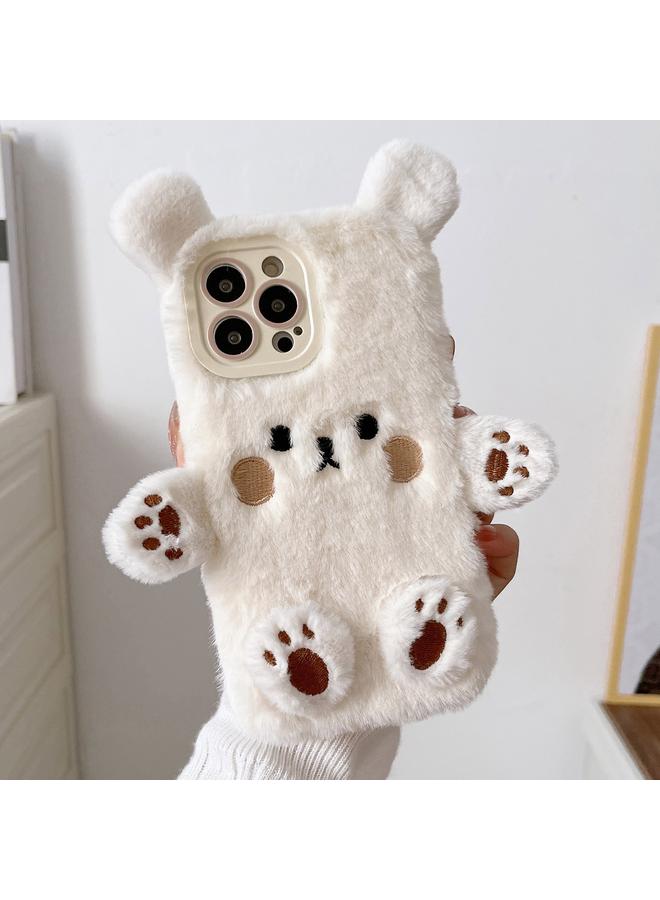 The Bros Case For iPhone 15 Pro Max 3D Smiling Little Bear Plush Phone Case 
