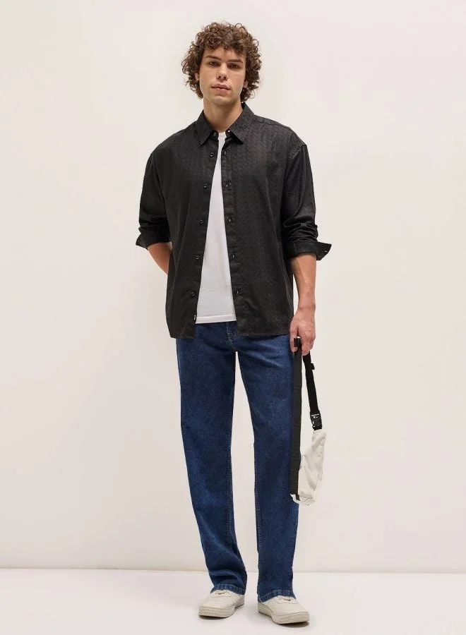 THE BEAR HOUSE  Shacket for Men | Long Sleeve, Casual Button-Down | Soft, Breathable Fabric for Work, Everyday, & All-Season Wear in Stylish Design for Men | Best Price UAE