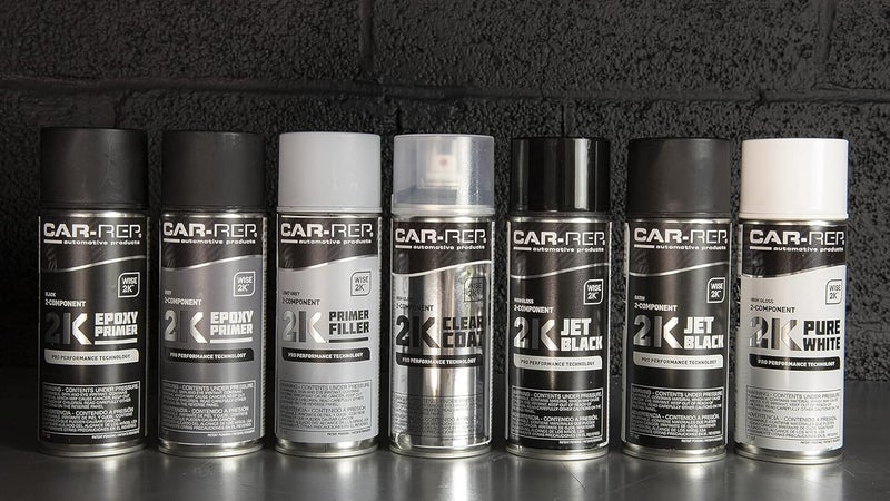 CAR-REP ® 2K Epoxy Primer with Wise 2K Technology, Suitable for All Kinds of Metals, Carbon Fiber Substrates, Most Automotive Plastics, Grey, 11oz Aerosol Can - Image 3