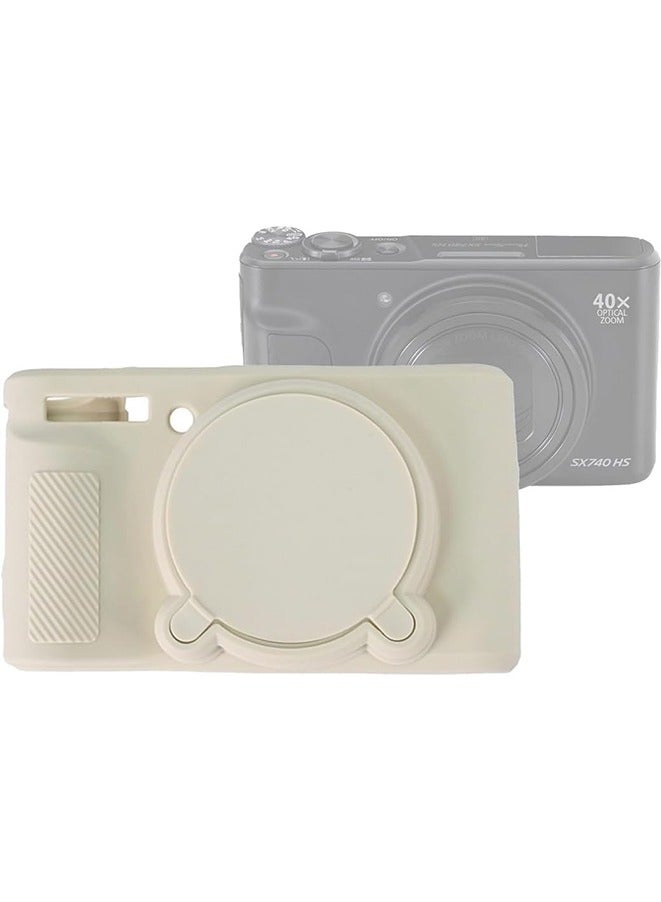 Beauenty Canon PowerShot, SX740 SX730 HS Silicone Camera Case Rubber Cover for SX740 SX730 HS Cameras Accessories Body Skin(White) - Image 1