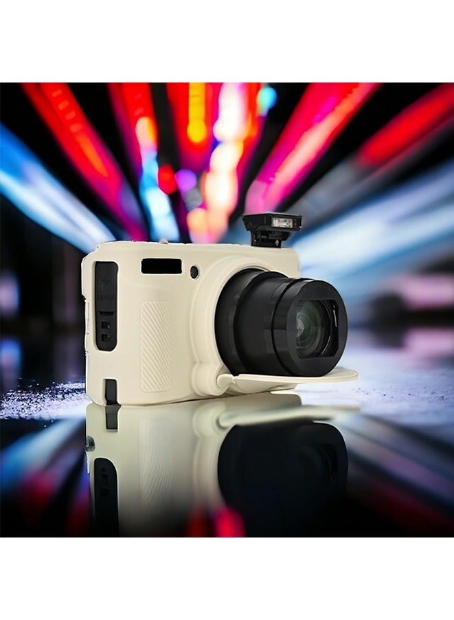 Beauenty Canon PowerShot, SX740 SX730 HS Silicone Camera Case Rubber Cover for SX740 SX730 HS Cameras Accessories Body Skin(White) - Image 3