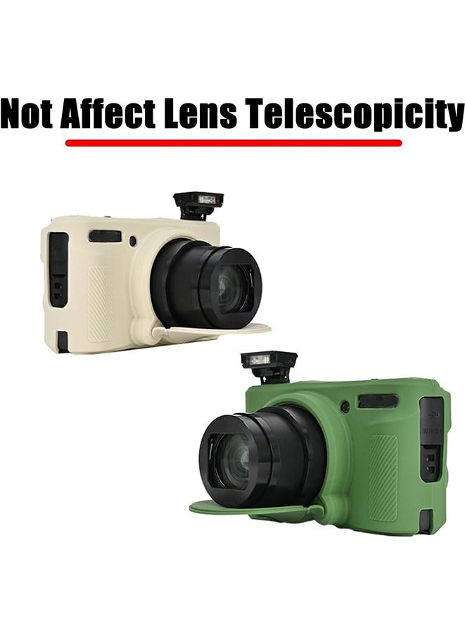 Beauenty Canon PowerShot, SX740 SX730 HS Silicone Camera Case Rubber Cover for SX740 SX730 HS Cameras Accessories Body Skin(White) - Image 5