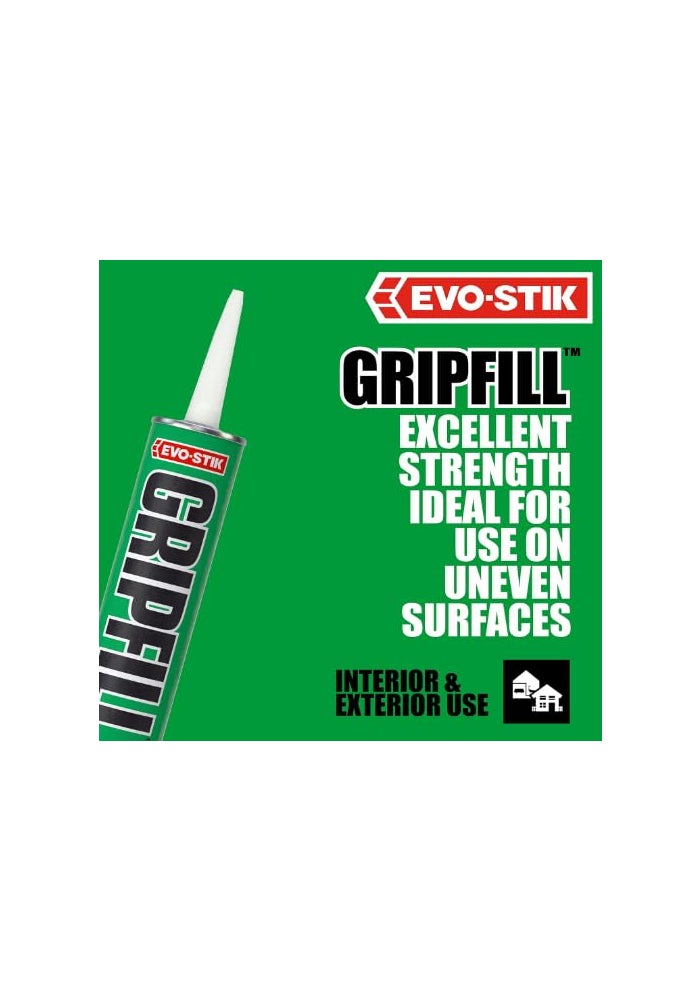 EVO-STIK GRIPFILL Gap Filling Adhesive, Bonds almost any surface, Colour: Buff, 350ml - Image 4