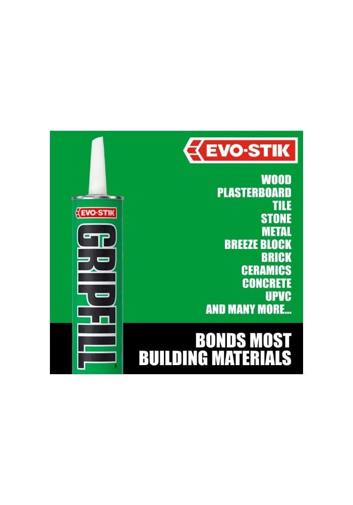 EVO-STIK GRIPFILL Gap Filling Adhesive, Bonds almost any surface, Colour: Buff, 350ml - Image 5