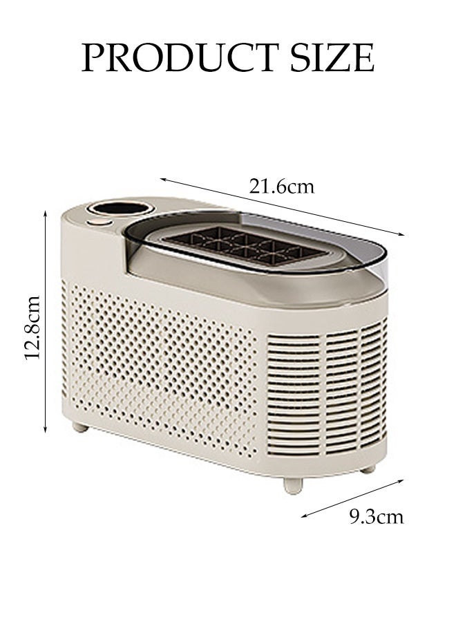DUNISO Automatic Ice Maker，Portable Ice Maker，Small, Mini, Convenient，Suitable for Dormitories, Offices, Camping, and Car Rides，Cream  - Image 2