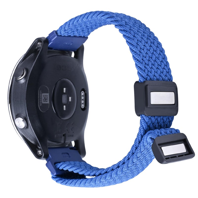 C2D JOY Braided Nylon Strap Compatible with Garmin Forerunner 945/935 Replacement Watchband Magnetic Sport Nylon band With Screwdriver - Black - Image 2