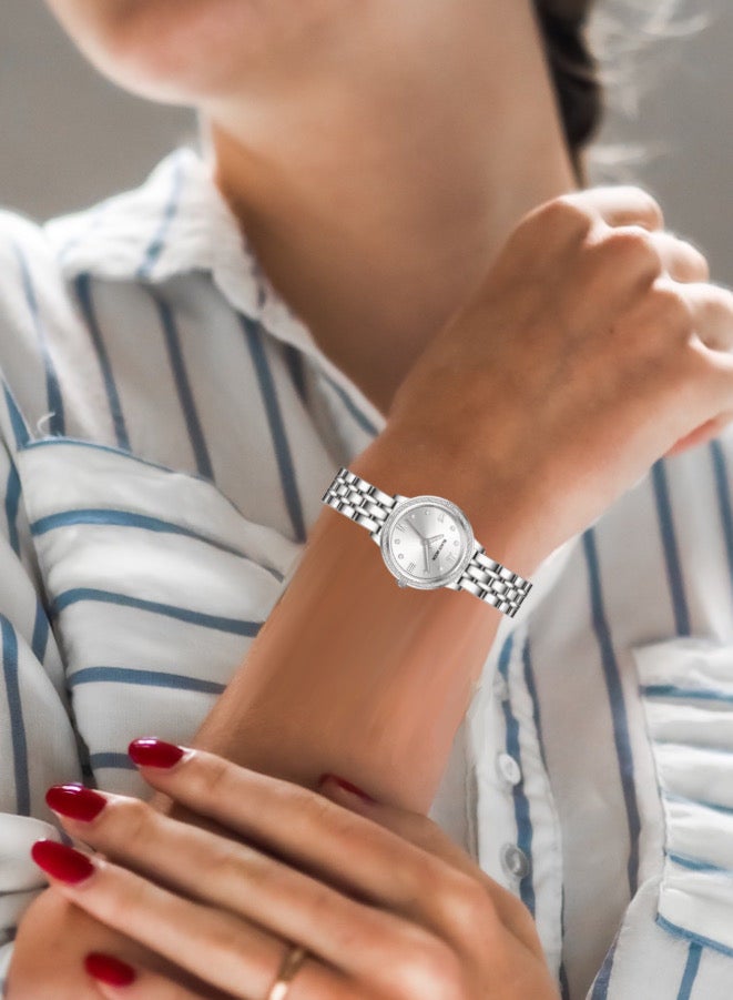 بلاك مون مراقبة فضية مستديرة من الفضة الفضية التناظرية - Image 2