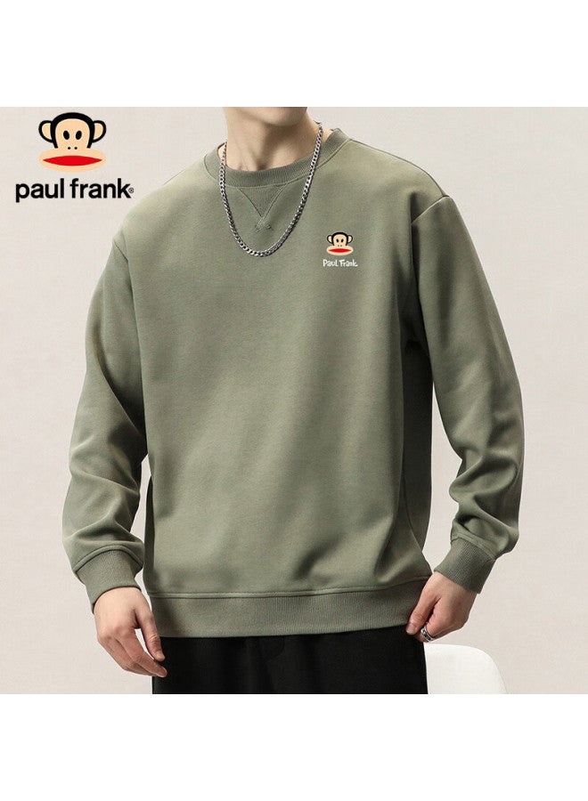 Paul Frank Paul Frank Men's Hoodie Spring American Style Loose Long Sleeve T-shirt Men's Casual Top Army Green Xl - Image 1