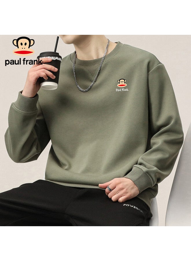 Paul Frank Paul Frank Men's Hoodie Spring American Style Loose Long Sleeve T-shirt Men's Casual Top Army Green Xl - Image 2