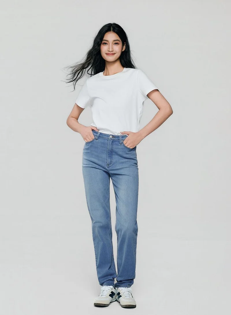 جيوردانو Women High Waist Slim Denim Jeans