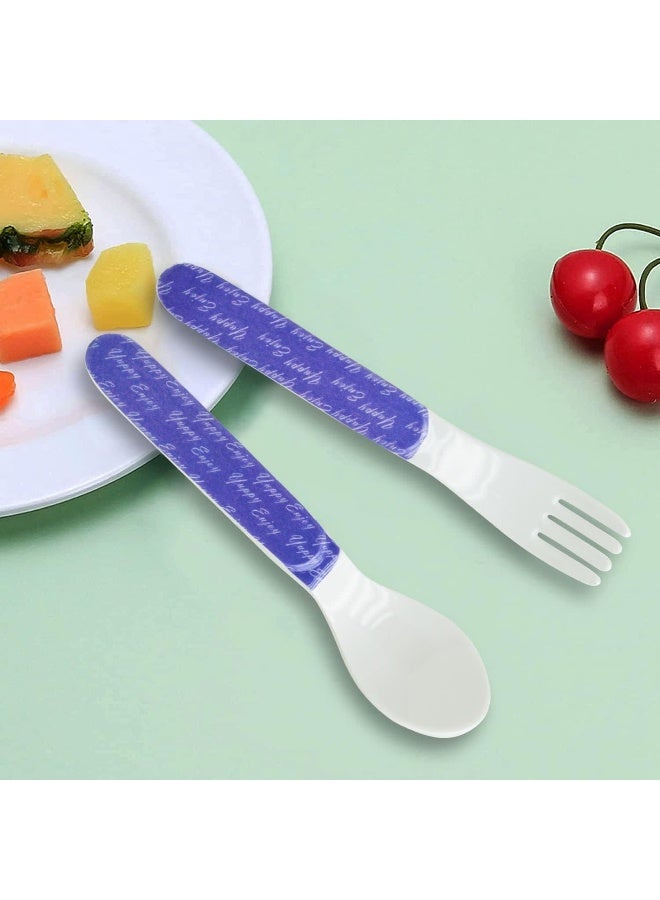 DINEWELL مجموعة ملعقة وشوكة للأطفال من داينويل، وقت الدراسة، DWC2148FSTT، 6'' - Image 5