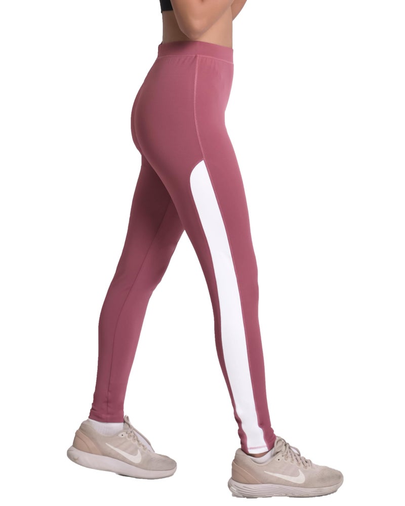 Mehrang Women's Stretch Fit Mid Rise Yoga Pants, Track Pants Stretchable Gym Legging Tights (Large, Moove, Multicolor) - Image 1