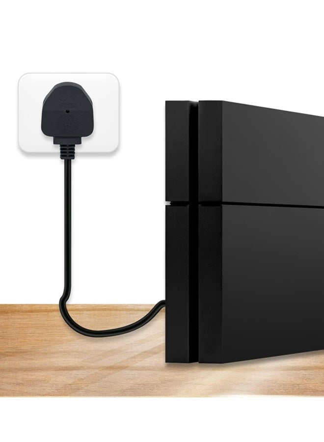 سلك طاقة بريطاني بطول 1.5 متر، رقم 8، IEC C7، لأجهزة Xbox One وXbox S وSamsung وLG وPhilips وToshiba وSony وPS4 وPS5 وSharp وPanasonic وLED وFlat TV وPattern وSky box - Image 4