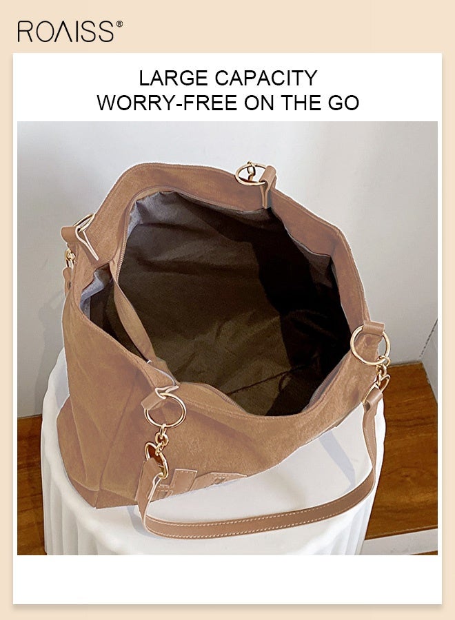 roaiss Women Stylish Bag, Large Capacity Shoulder Bag with Zipper Closure, Casual Tote Handbag for Ladies, Ideal for Dating, Shopping and Everyday Use - Image 3