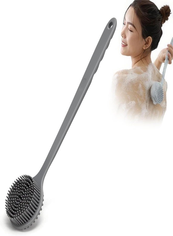 KRUPAVI Soft Silicone Back Scrubber Shower Bath Body Brush with Long Handle Dirt_Removal Back Scrubber | BPA-Free | Body Scrubber and Exfoliator, Gentle Cleansing for Skin and Back (1pcs, Multi-Color) - Image 1