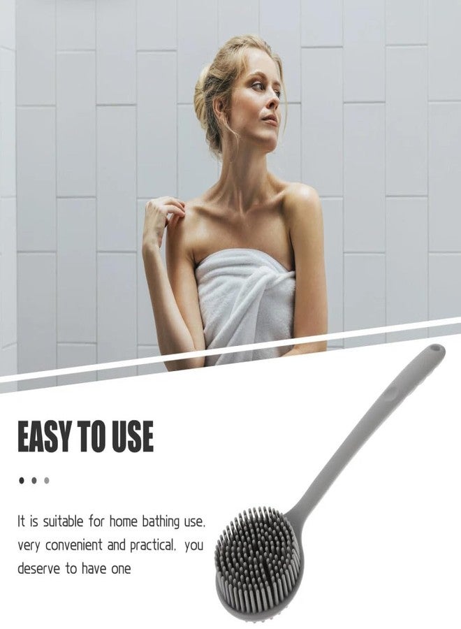 KRUPAVI Soft Silicone Back Scrubber Shower Bath Body Brush with Long Handle Dirt_Removal Back Scrubber | BPA-Free | Body Scrubber and Exfoliator, Gentle Cleansing for Skin and Back (1pcs, Multi-Color) - Image 5