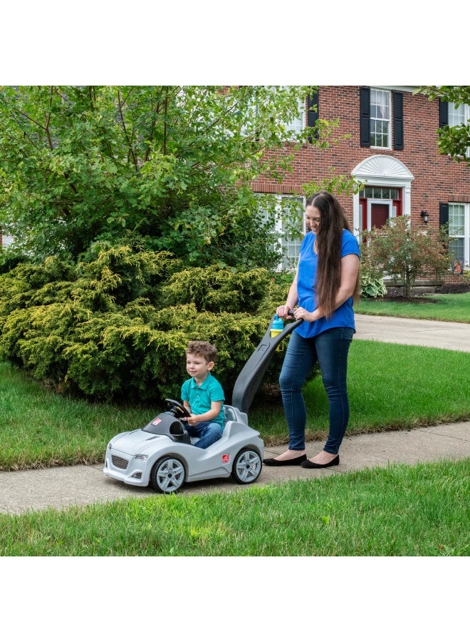 Step2 Whisper Ride Cruiser Push Car – Single Seater Toddler Ride-On with Seat Belt, Horn & Storage | Grey | Age 18M+ - Image 2