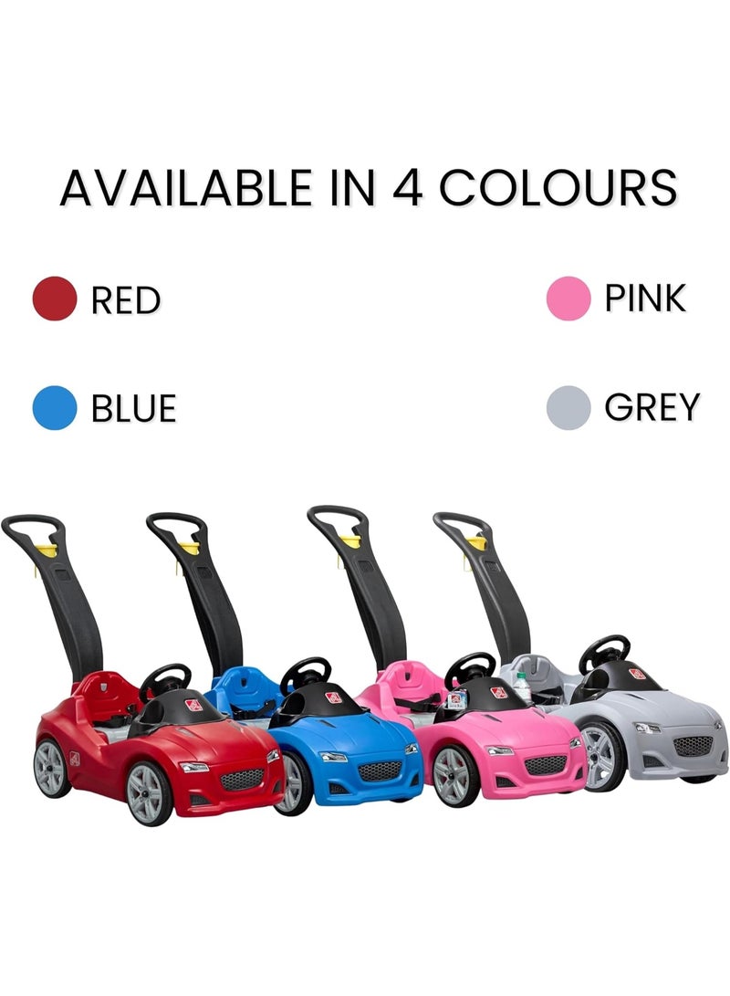 Step2 Whisper Ride Cruiser Push Car – Single Seater Toddler Ride-On with Seat Belt, Horn & Storage | Grey | Age 18M+ - Image 5