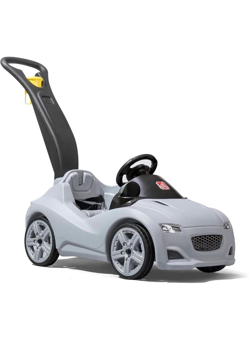 Step2 Whisper Ride Cruiser Push Car – Single Seater Toddler Ride-On with Seat Belt, Horn & Storage | Grey | Age 18M+ - Image 1