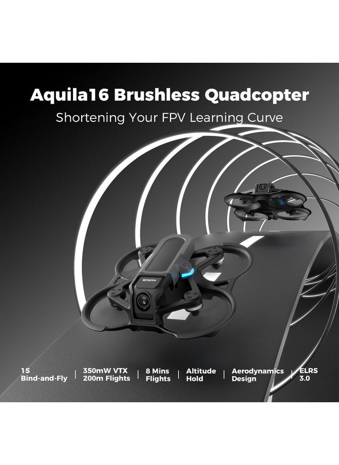 BETAFPV Aquila16 1S Brushless Quadcopter With Altitude Hold Function, 8 Mins Flight, 200M Distance, 3 Flight Speed Modes, Built-In Propeller Guard, For Teens Adults Fpv Beginner To Fly Indoor Outdoor  - Image 2