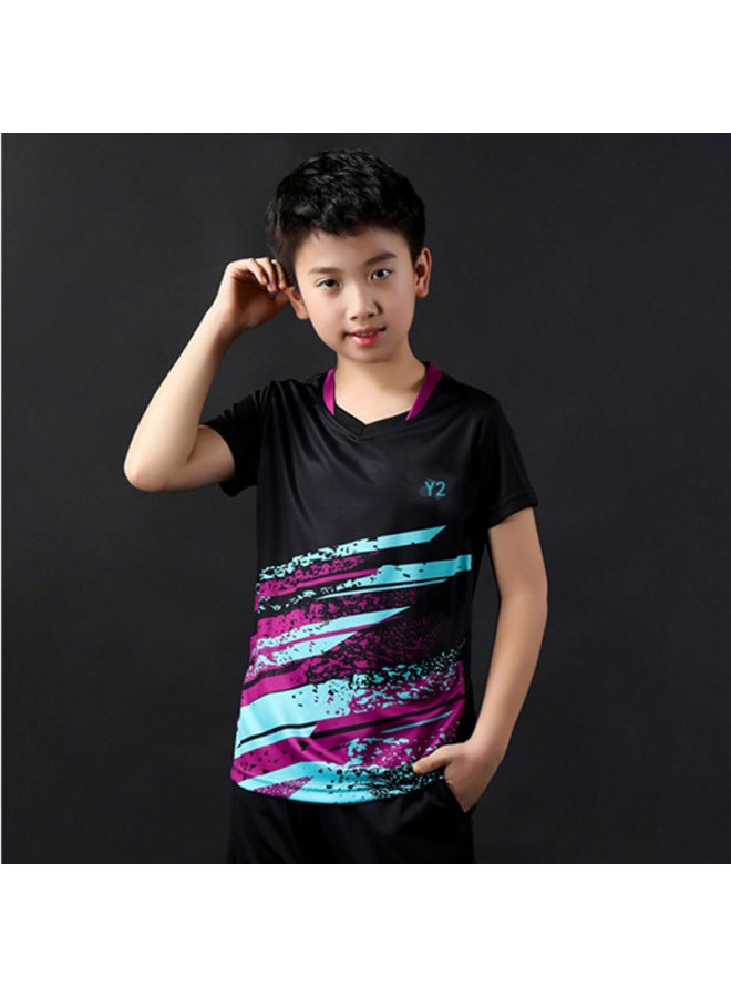 Children's Badminton Clothes Boys And Girls Quick-drying Short-sleeved Student Table Tennis Clothes Summer 1813/1815/1816/1818