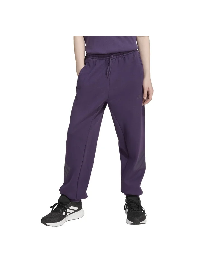 adidas J Fi 3S Wide Pt Purple Training Pants For Junior 7-8Y