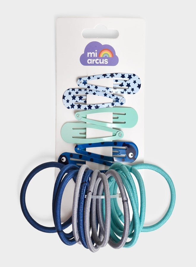 Mi Arcus Hair Ponytail Rubber Bands and Tic-Tac Pins for Baby Girls (Set of 18) - Image 2