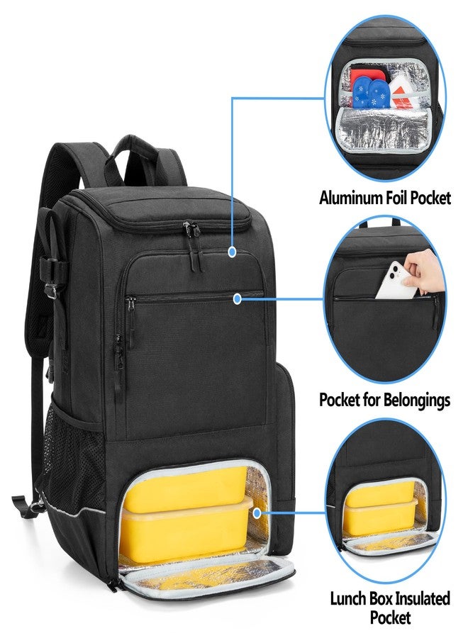 SAMDEW Wheelchair Backpack, Wheelchair Bag to Hang on Back, with Thermal Insulation Pockets for Medicine & Lunch Box, Functional Wheelchair Accessories with Crutches Pockets, Bag Only, Patented Design - Image 4